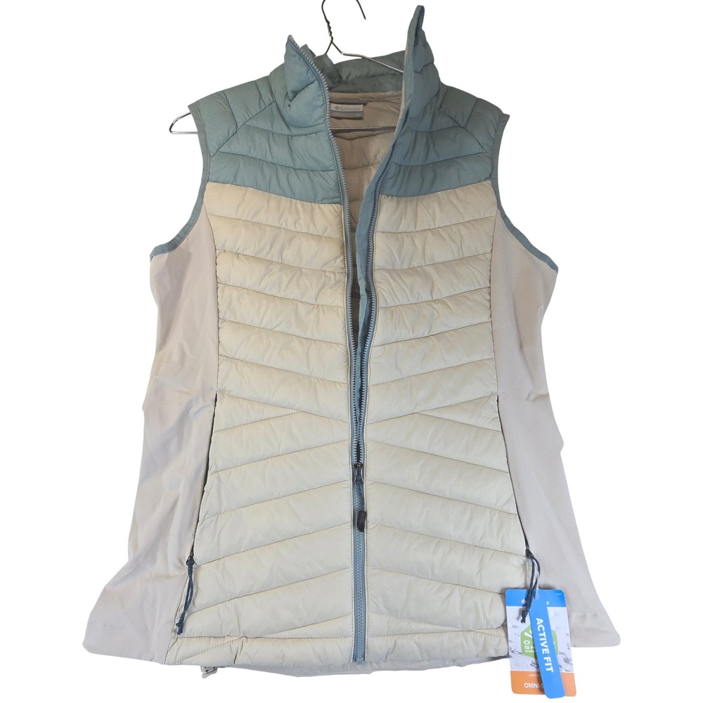 Columbia Lightweight Hybrid Puffer Vest Womens M Omni Shield Neutral Gorpcore